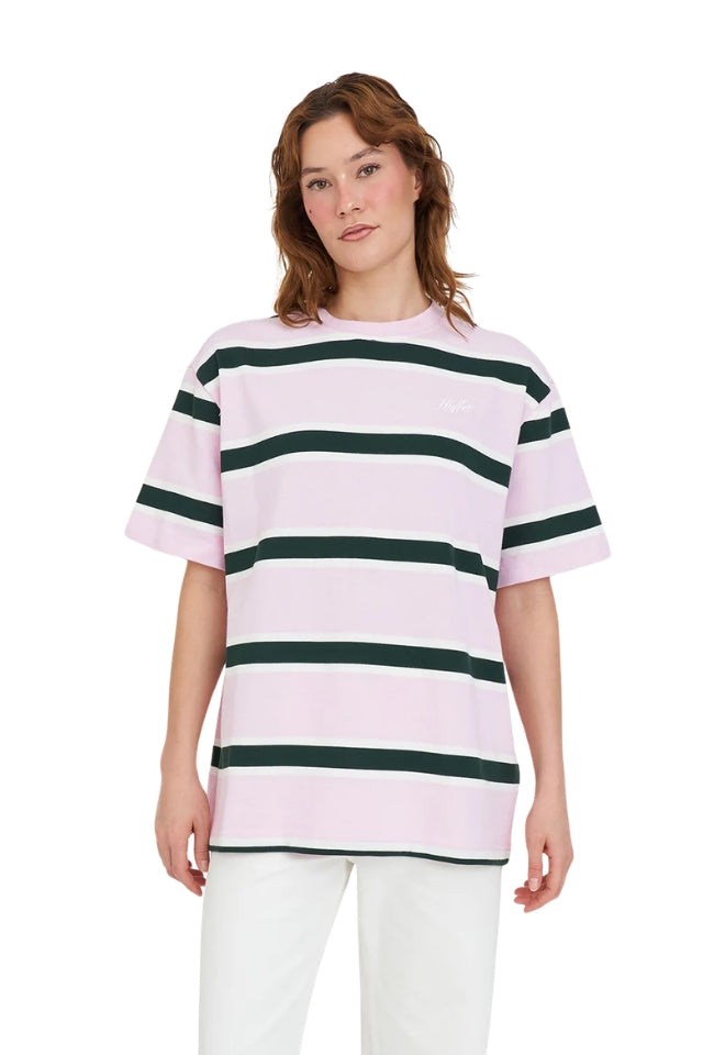 Brooklyn Relax Tee - Green/Pink