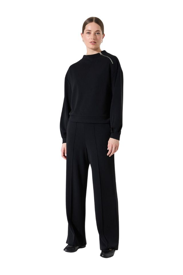 Zip Detial Sweat - Black