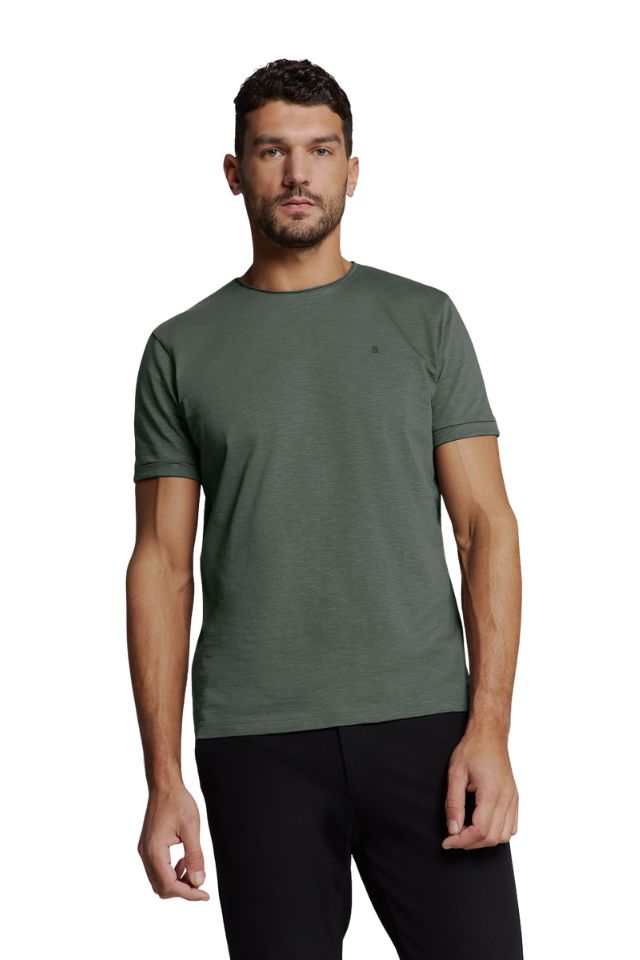 T-Shirt Crewneck Slub - Dark Steel