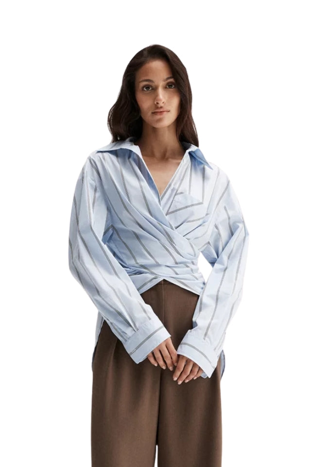 Dominic Stripe Shirt - Blue Stripe