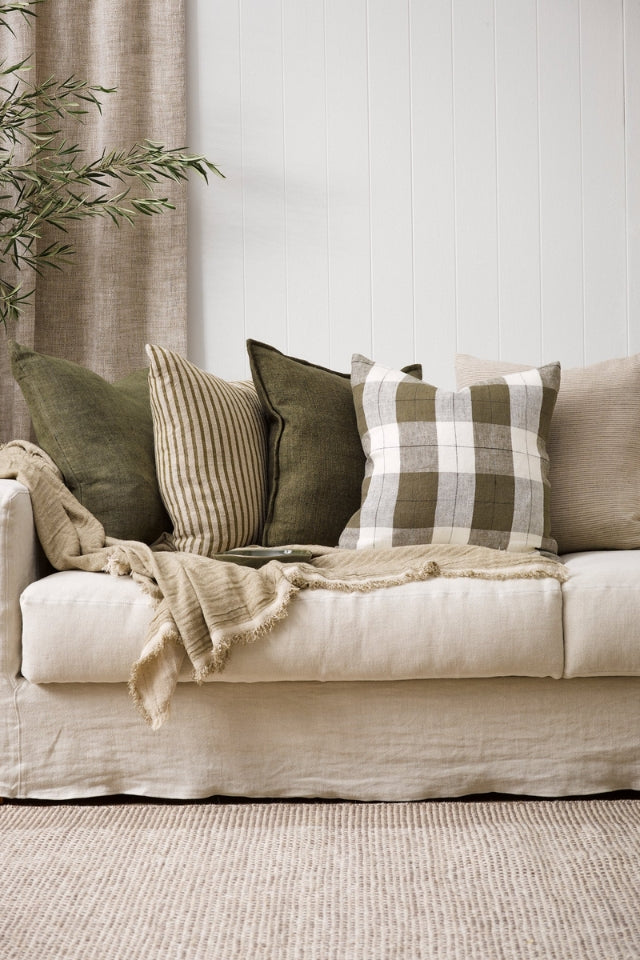 Flaxmill Cushion - Winter Moss