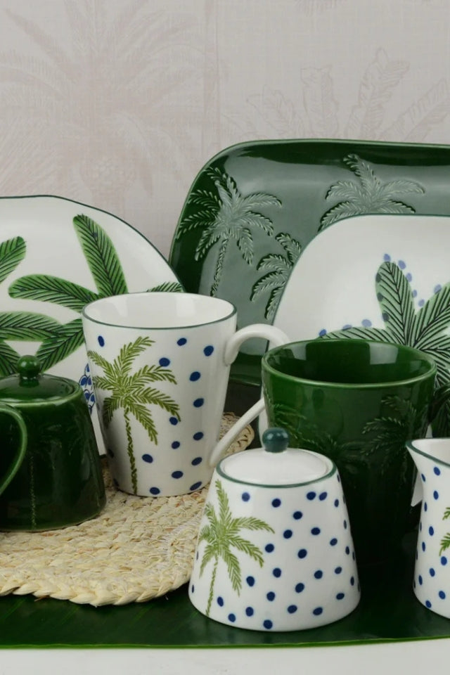 Coffee Mug - Green Palm Set 2