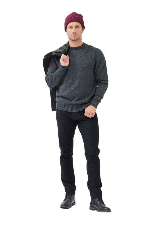 Gunn Crew Knit - Charcoal