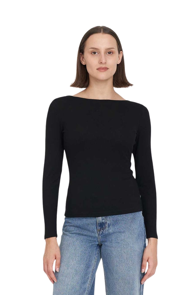 365 LS Jersey Top - Black
