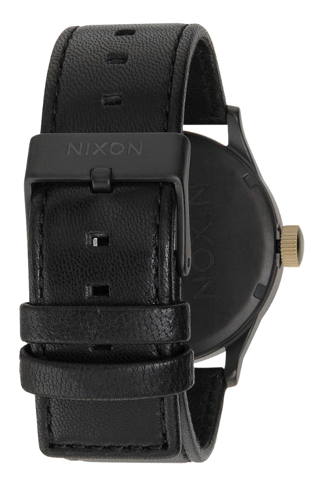 Sentry Leather Matte Black / Gold