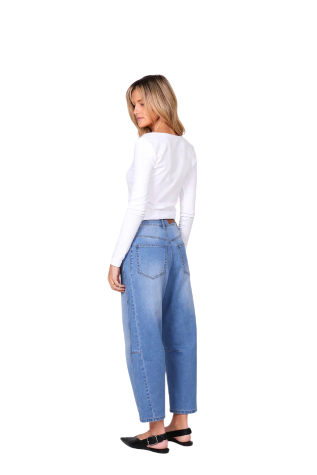 Toni Barrel Jean - Light Blue