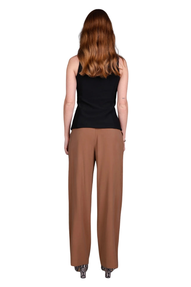 Front Pleat Wide Leg Pant