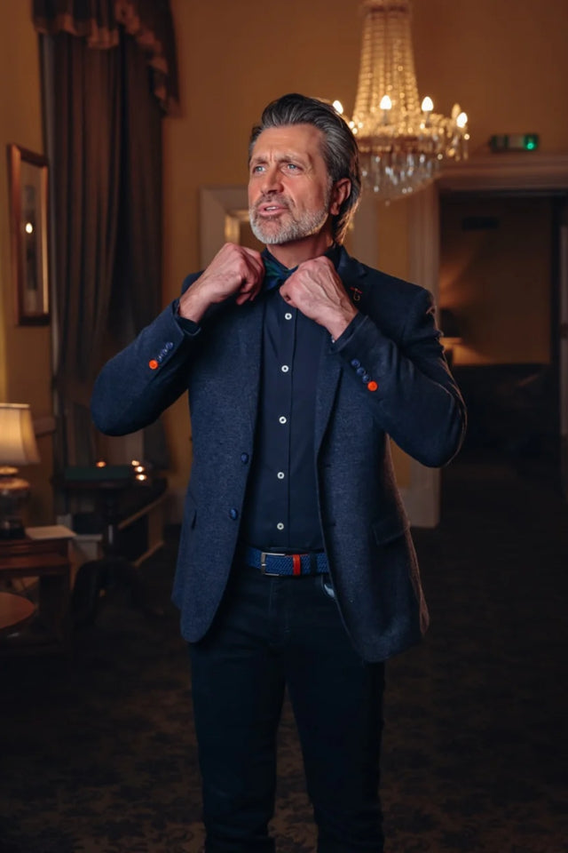 Pique Blazer - Navy