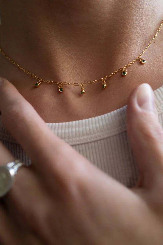 Ceres Necklace - Green Onyx