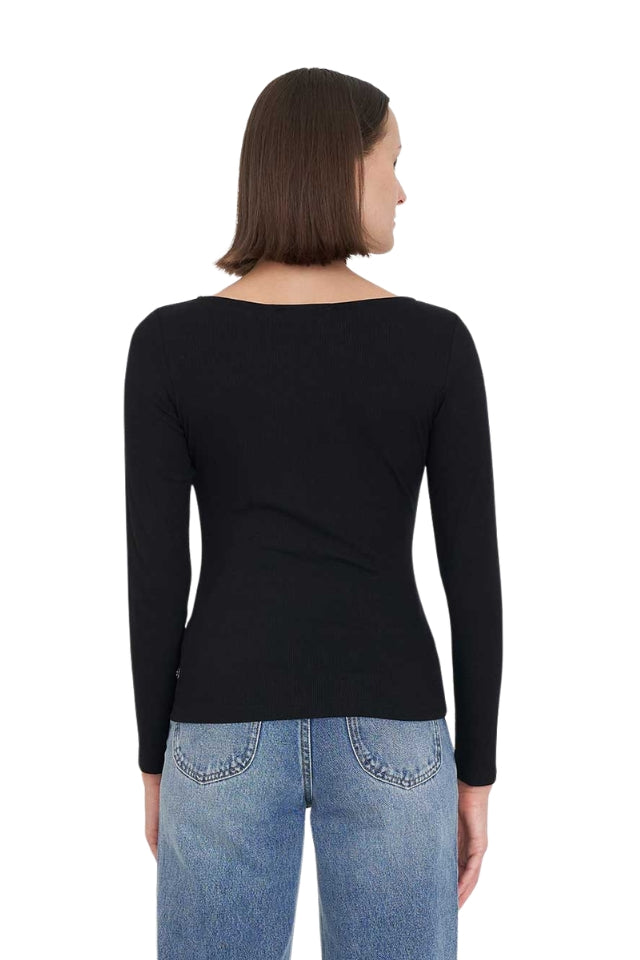 365 LS Jersey Top - Black