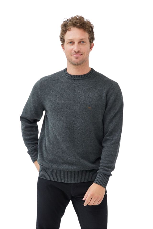 Gunn Crew Knit - Charcoal