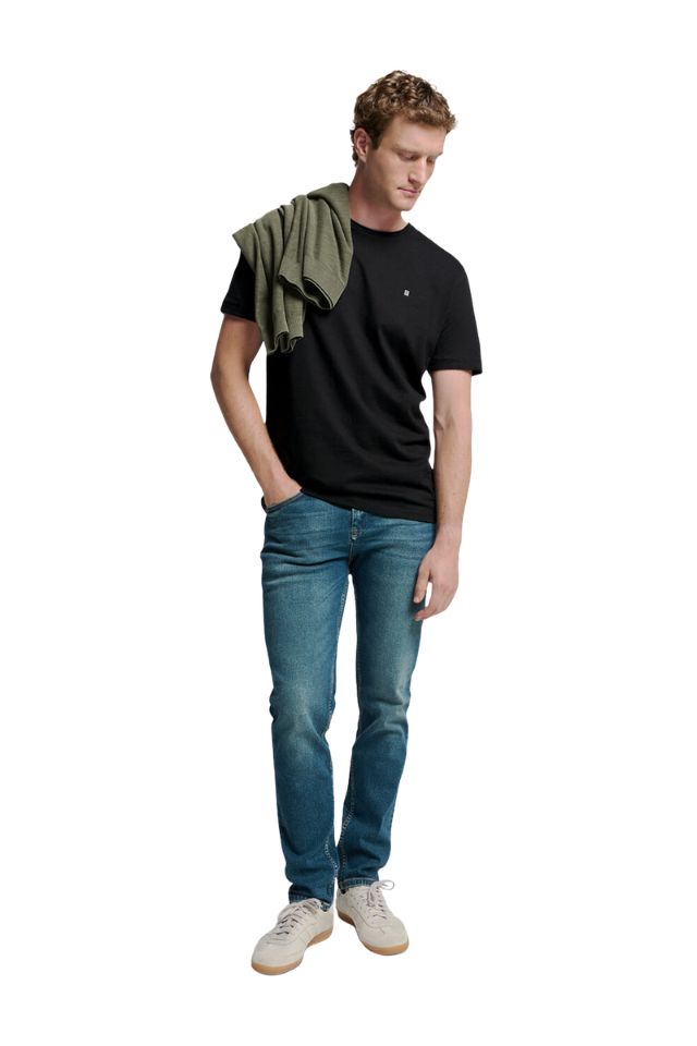 T-Shirt Crewneck Slub - Black