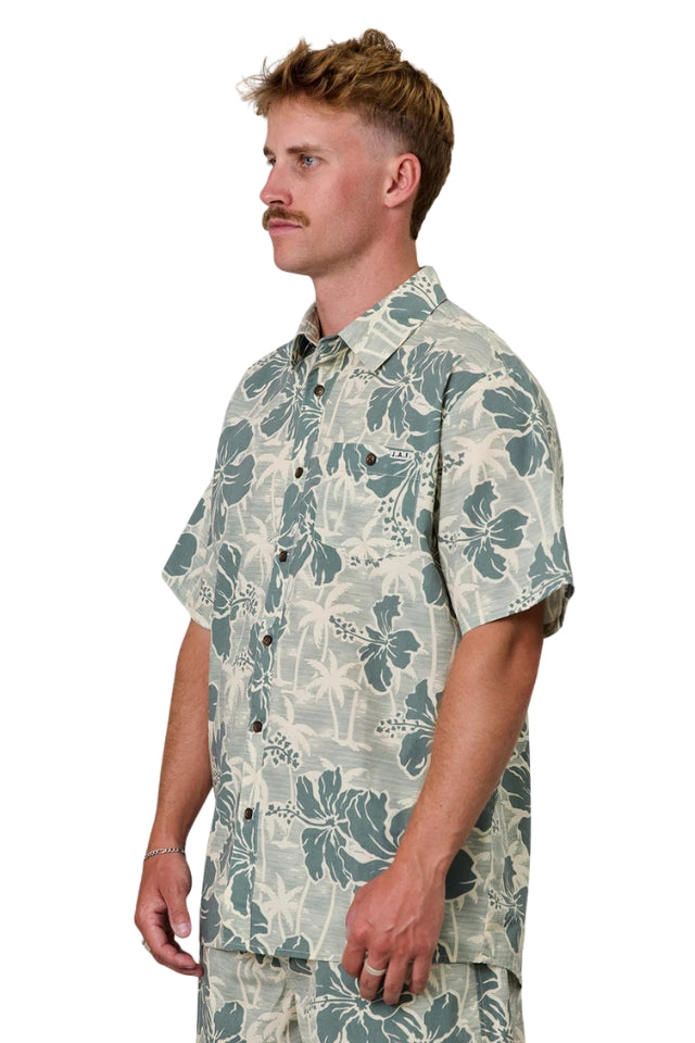 Aloha Shirt - Yellow Palms