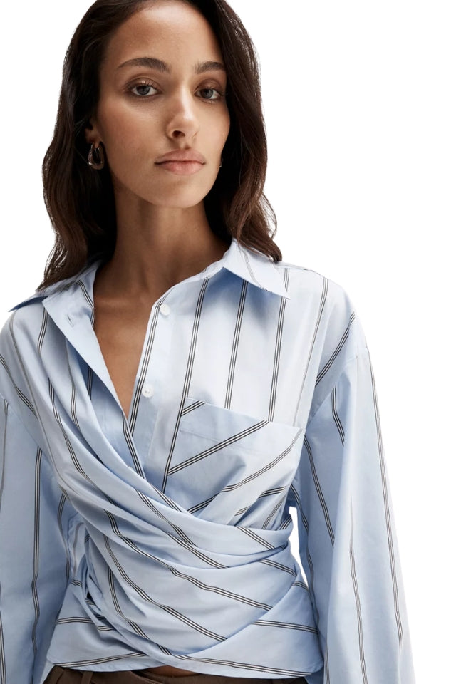 Dominic Stripe Shirt - Blue Stripe