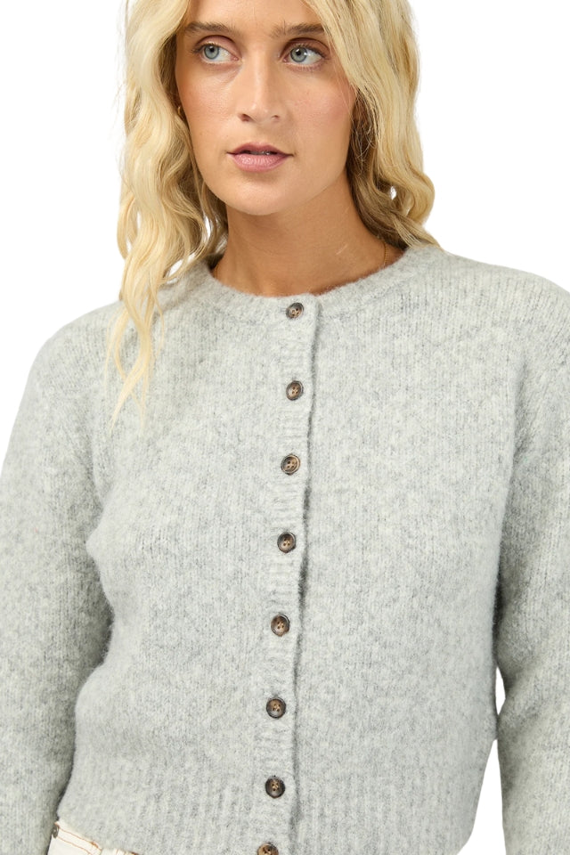 Bayside Cardigan - Grey Marle