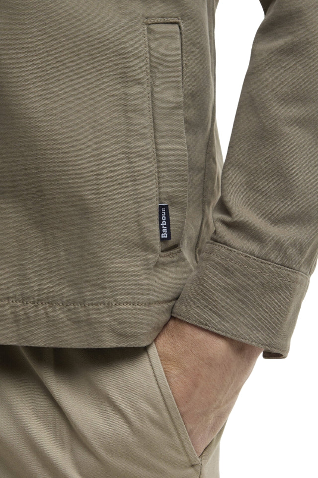 Regular Washed Overshirt - Smokey Olive