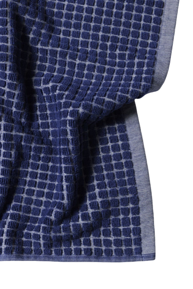 Nero Cotton Face Cloth - Cobalt/Cream