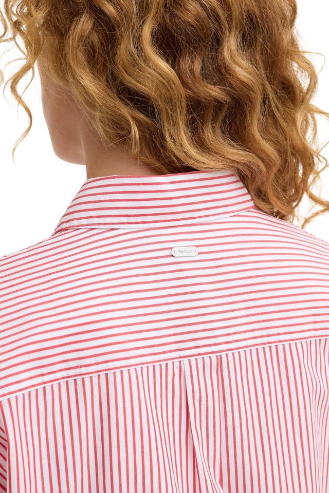Polly Striped Shirt - Poppy Red Stripe
