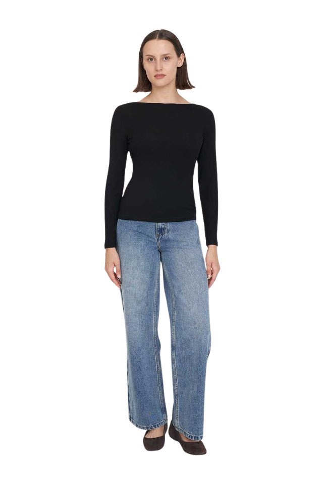 365 LS Jersey Top - Black
