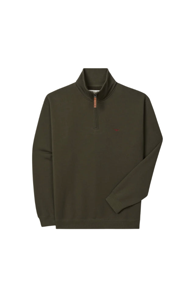 Mulyungarie 1/4 Zip Sweatshirt - Dark Olive/Olive