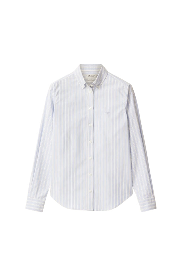 Olney Oxford Stripe Shirt - Blue/White