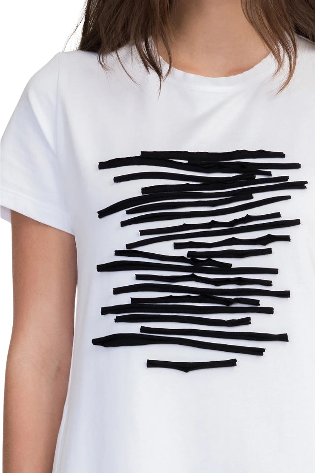 Strand Dress - Ivory/Black