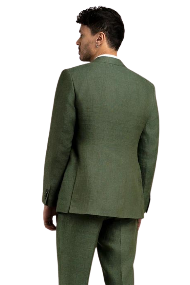 Hawker Linen Blazer - Forest Green