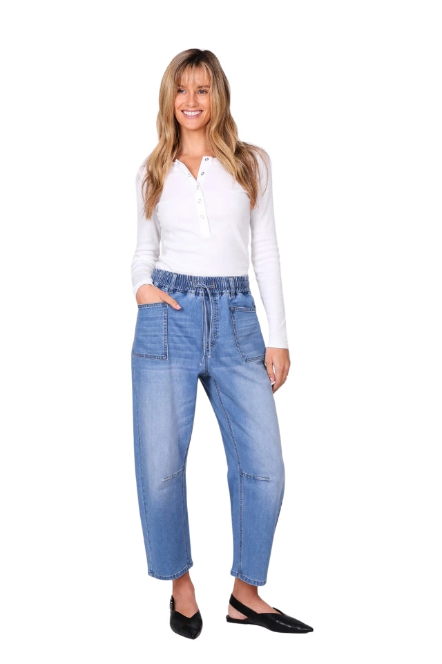 Leo Barrel Jeans - Blue