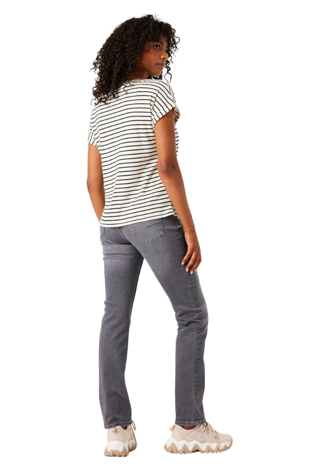 Narrow Stripe Tee - Black
