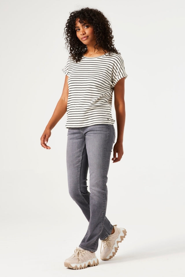 Narrow Stripe Tee - Black