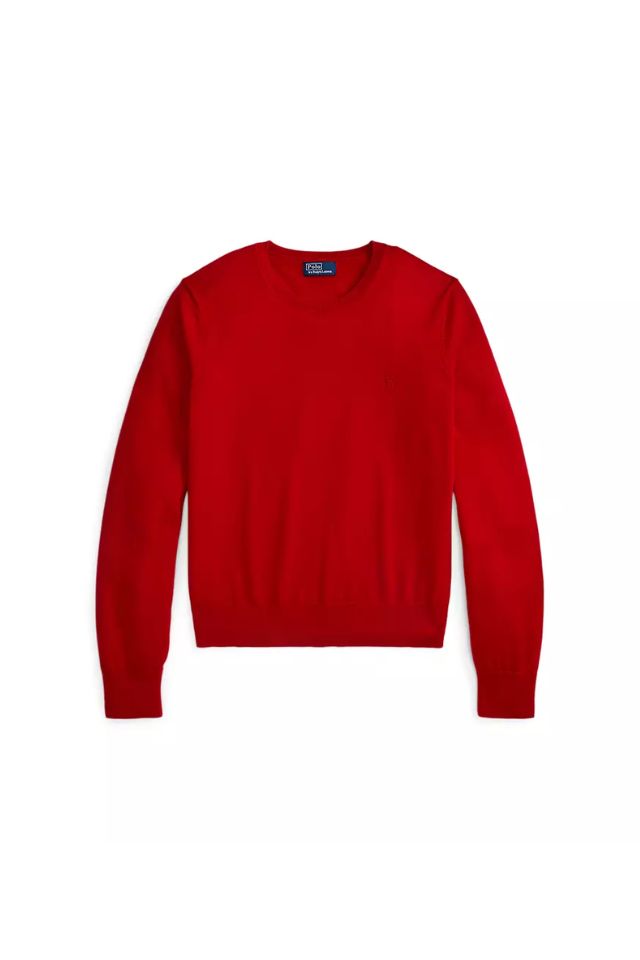 Wool Crew Neck Sweater - Red