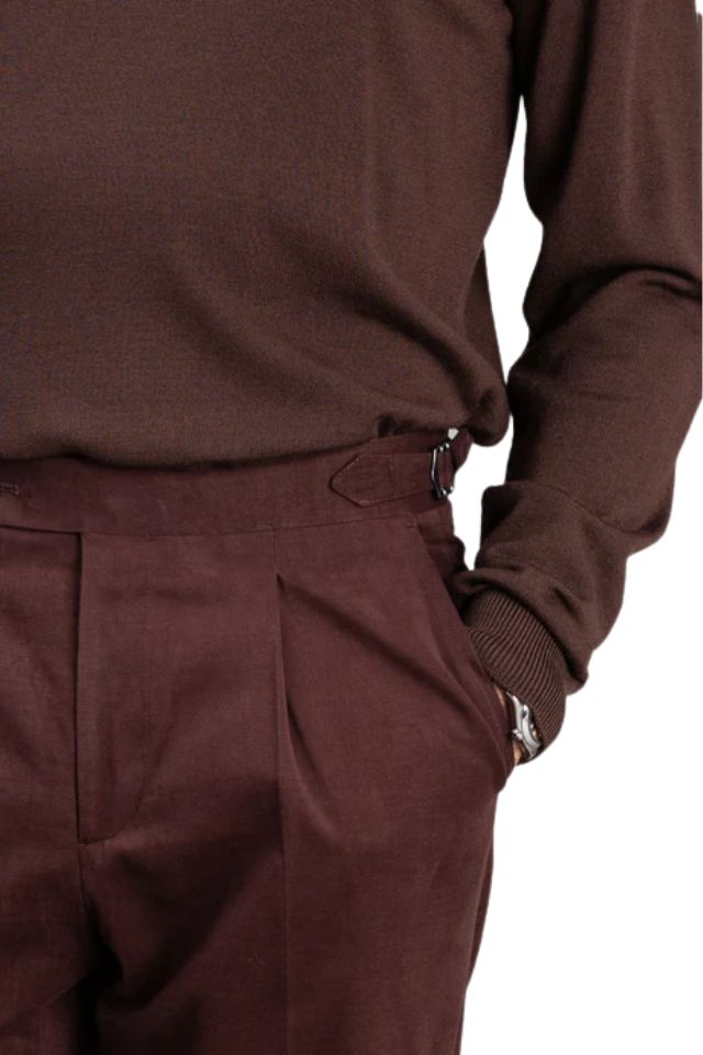 Naseby Mocha Brown Crew Neck Jersey