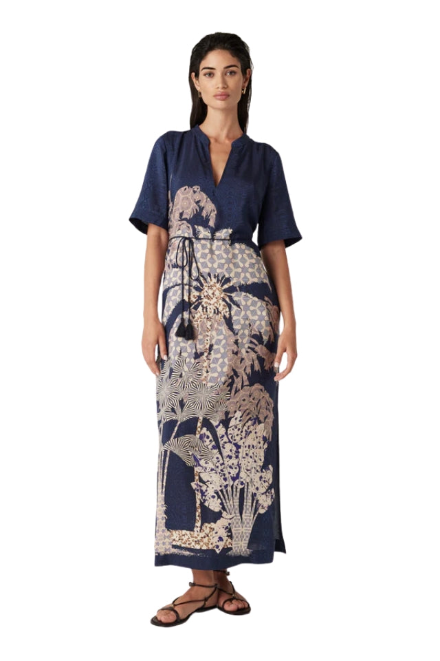 Pina Kaftan Dress - Mirage Print