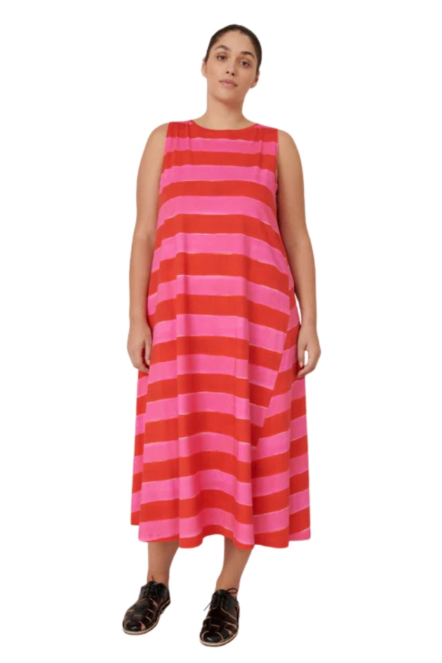 Tank Swing Dress - Painted Stripe