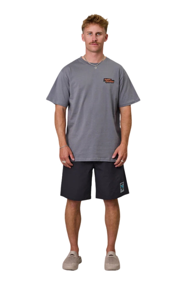 Cracks & Crevasses Sea Tee - Charcoal