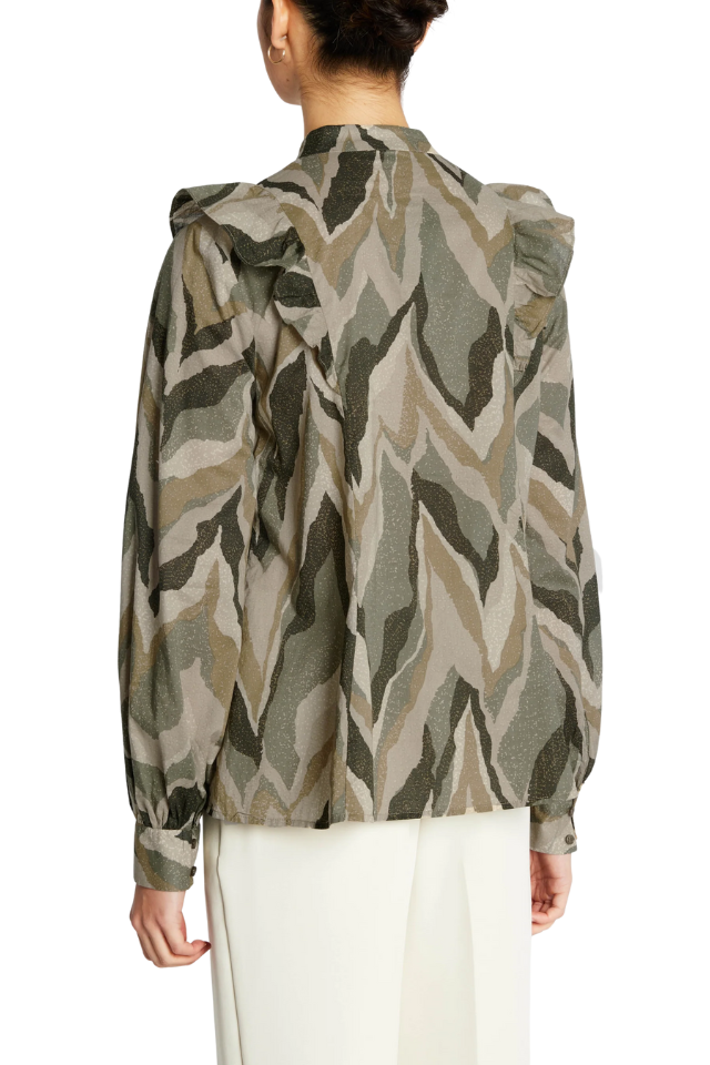 Aster Ziska Shirt - Green Print