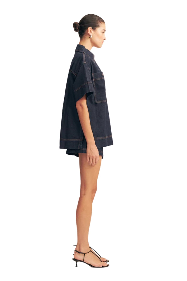 Rita Pullover Top - Deep Indigo