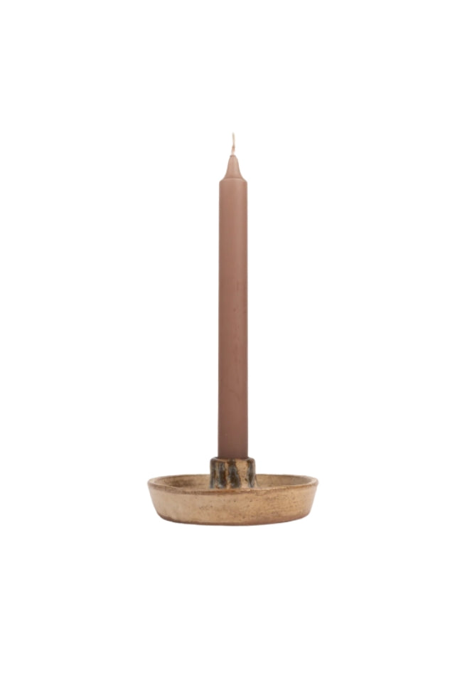 Household Taper Candle - Mocha