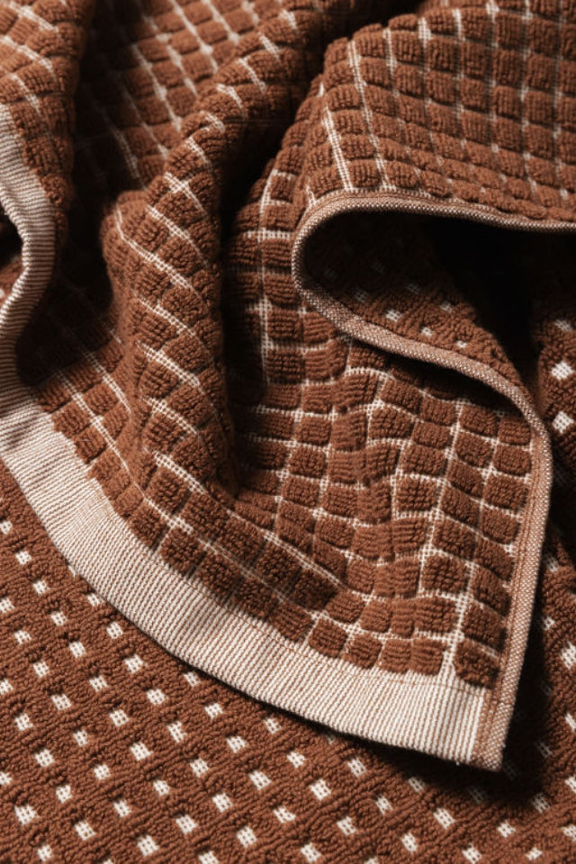 Nero Cotton Bath Mat Paprika/Cream