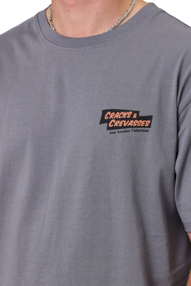 Cracks & Crevasses Sea Tee - Charcoal