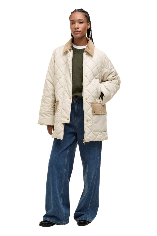 Aldburgh Quilted Jacket - Oatmeal/Ancient Tartan