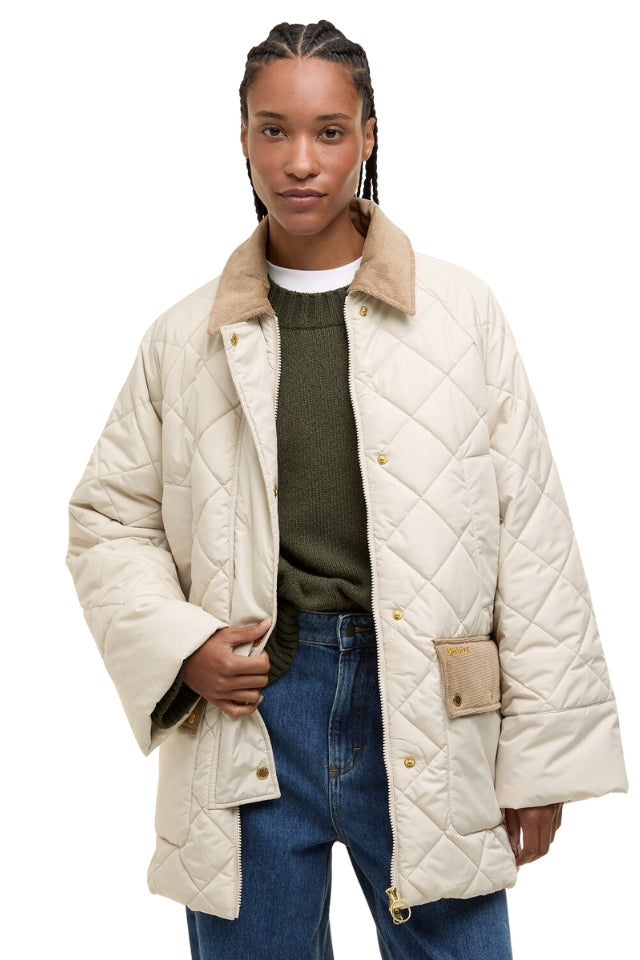 Aldburgh Quilted Jacket - Oatmeal/Ancient Tartan