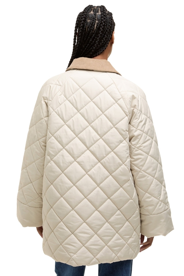 Aldburgh Quilted Jacket - Oatmeal/Ancient Tartan