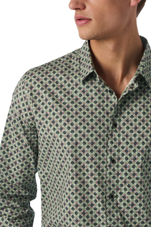 Allover Print Stretch Shirt