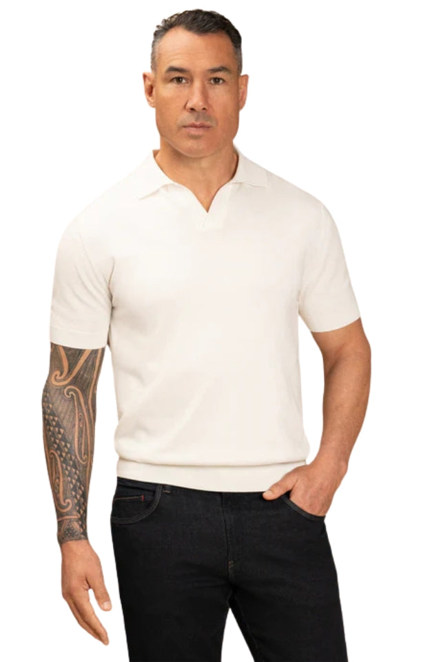 Amalfi Off-White Knitted Polo