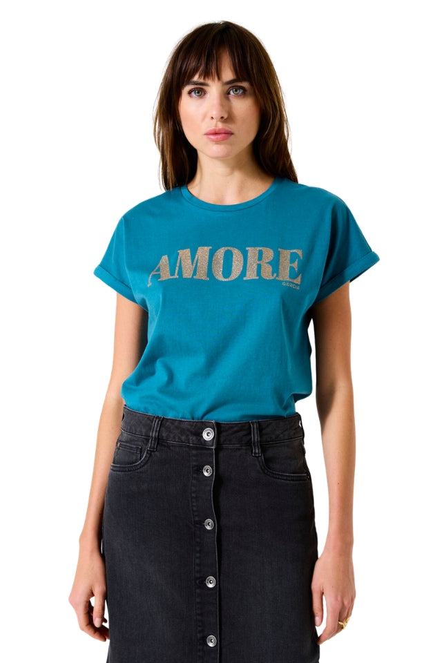 Amore T-Shirt - Blue Lagoon