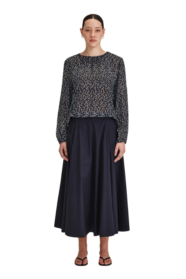 Anna Spot Top - Navy Spot
