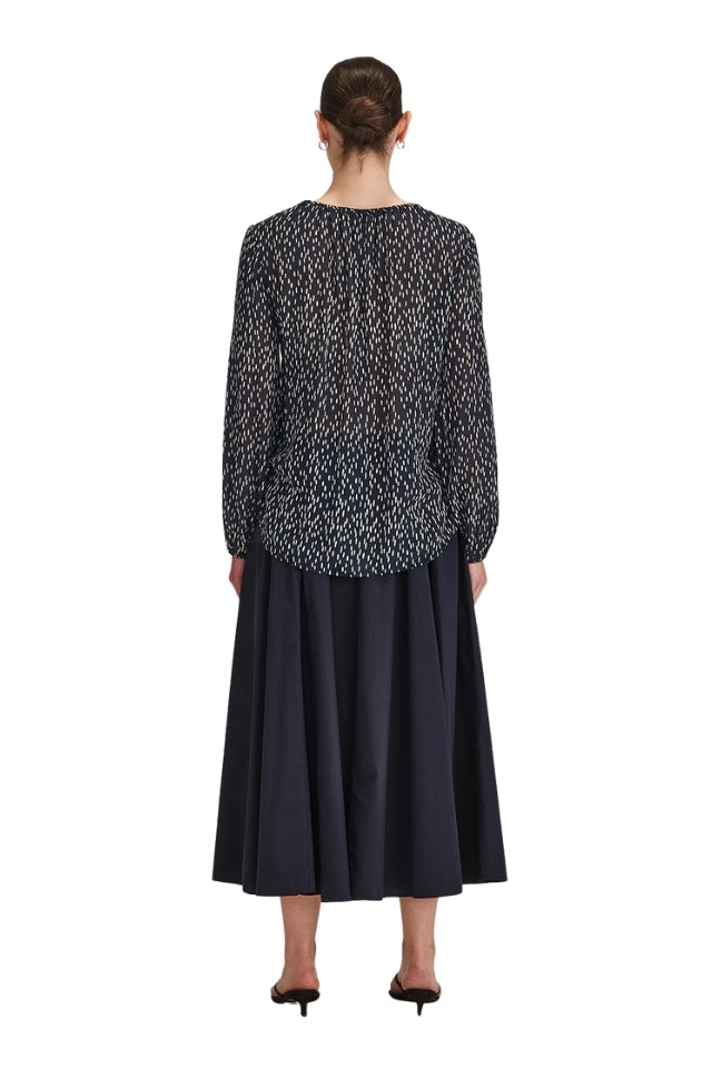 Anna Spot Top - Navy Spot