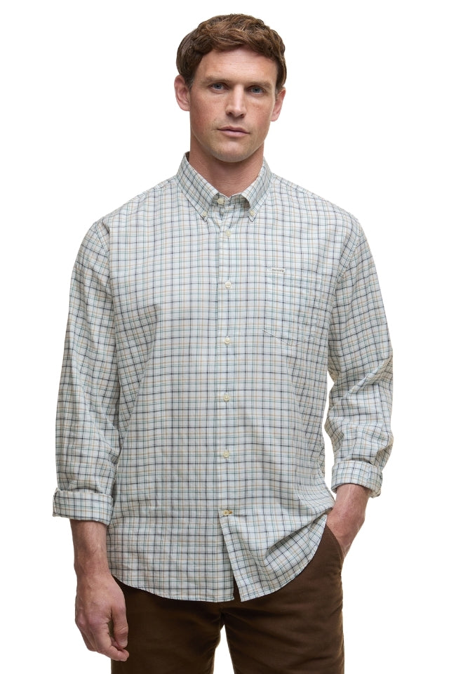 Ashton Regular Tattersall Shirt - Mallard Green