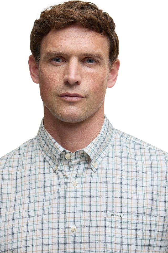 Ashton Regular Tattersall Shirt - Mallard Green
